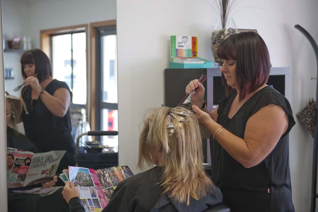 Evoke hairdressers in action 